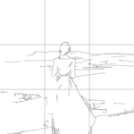 Line drawing with grid