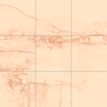 Sepia sketch with grid