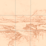 Sepia sketch with grid