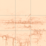 Sepia sketch with grid