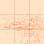 Sepia sketch with grid