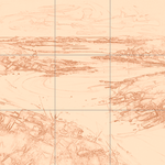 Sepia sketch with grid