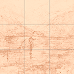 Sepia sketch with grid