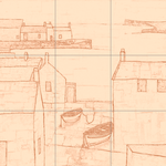 Sepia sketch with grid