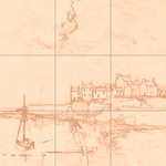 Sepia sketch with grid