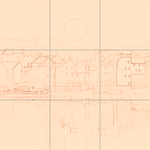 Sepia sketch with grid