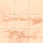 Sepia sketch with grid