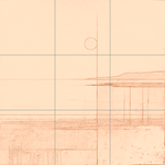 Sepia sketch with grid