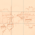 Sepia sketch with grid