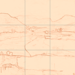 Sepia sketch with grid