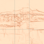 Sepia sketch with grid