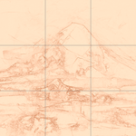 Sepia sketch with grid