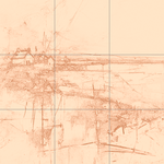 Sepia sketch with grid