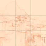 Sepia sketch with grid