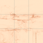 Sepia sketch with grid