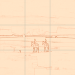 Sepia sketch with grid