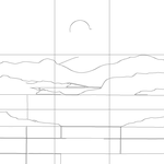 Line drawing with grid