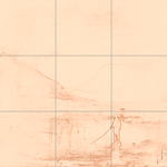 Sepia sketch with grid