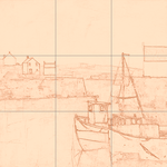 Sepia sketch with grid