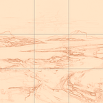 Sepia sketch with grid