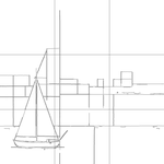 Line drawing with grid