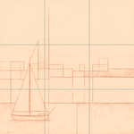 Sepia sketch with grid