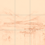 Sepia sketch with grid