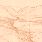 Sepia sketch with grid