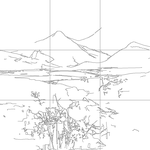 Line drawing with grid