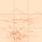 Sepia sketch with grid