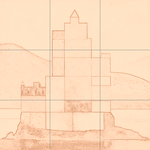 Sepia sketch with grid