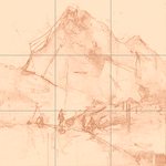 Sepia sketch with grid