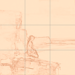 Sepia sketch with grid