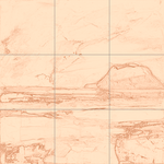 Sepia sketch with grid