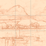 Sepia sketch with grid