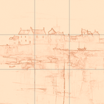 Sepia sketch with grid