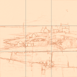 Sepia sketch with grid