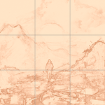 Sepia sketch with grid