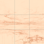 Sepia sketch with grid