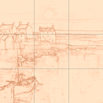 Sepia sketch with grid