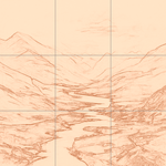 Sepia sketch with grid