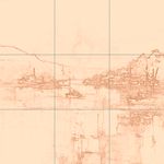 Sepia sketch with grid