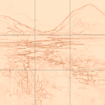 Sepia sketch with grid