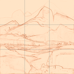 Sepia sketch with grid