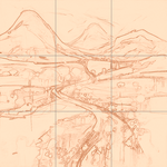 Sepia sketch with grid