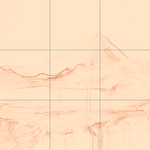 Sepia sketch with grid