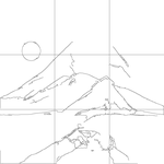 Line drawing with grid