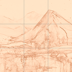 Sepia sketch with grid