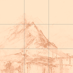 Sepia sketch with grid