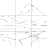 Line drawing with grid